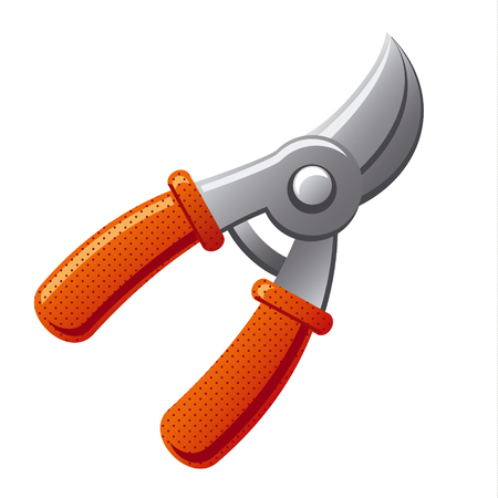 illustration of icon garden scissors on white backgroundのイラスト素材