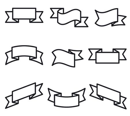 Illustration of set of advertising banners and stickers for product.のイラスト素材