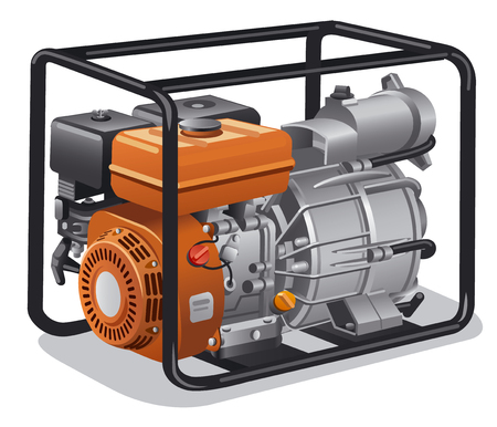 illustration of industrial and home immovable power generatorのイラスト素材
