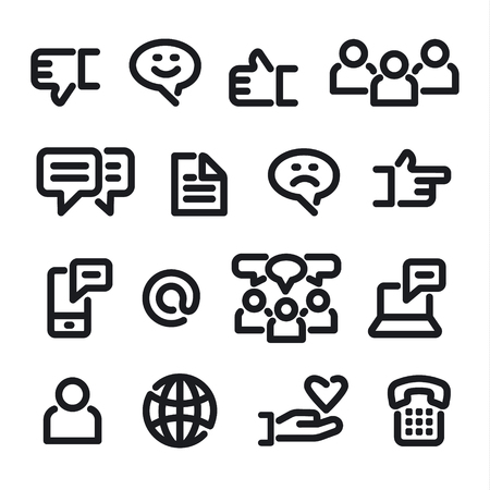 illustration of social media and network icons setのイラスト素材