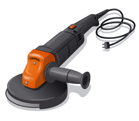 illustration of grinder machine electric work toolのイラスト素材