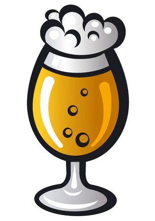 Beer glass  on whiteのイラスト素材
