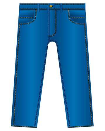 illustration of the jeans denim trousers pants iconのイラスト素材