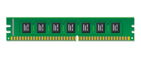 illustration of the RAM memory module computer chip