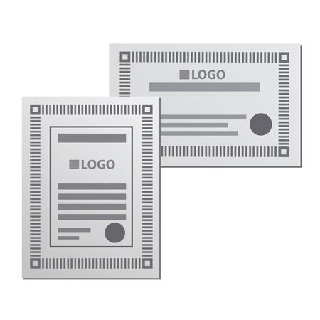 illustration of the samples and templates certificates on the white backgroundのイラスト素材