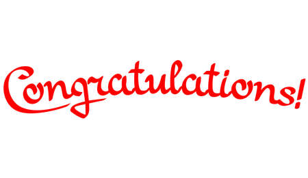 Congratulations calligraphy. Hand written text. Lettering. Calligraphic banner.のイラスト素材