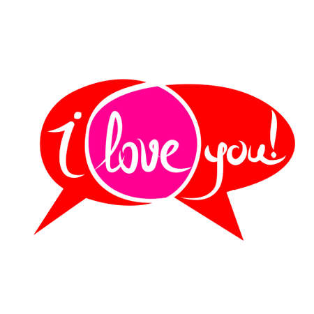 illustration of the love and romance chat sign and symbolのイラスト素材