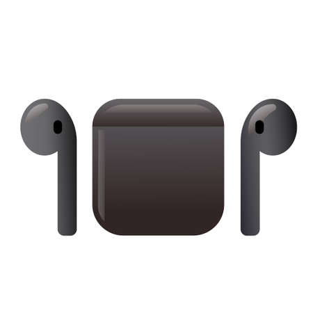 Illustration of the icon of airdots gadget on the white backgroundのイラスト素材
