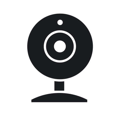 illustration of the black and white web cam iconのイラスト素材