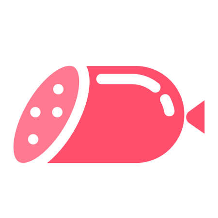 illustration of the minimal colorful sausage icon and pictogramのイラスト素材