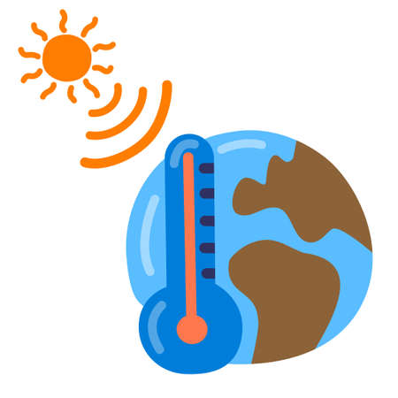 Illustration of the concept global warming iconのイラスト素材