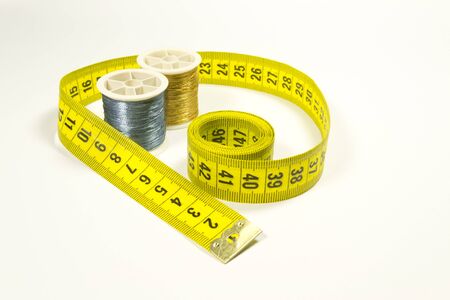 Roulette and colored threadの写真素材