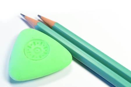 Eraser and pencils の写真素材