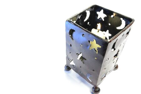 decorative candle holder with the starry skyの写真素材