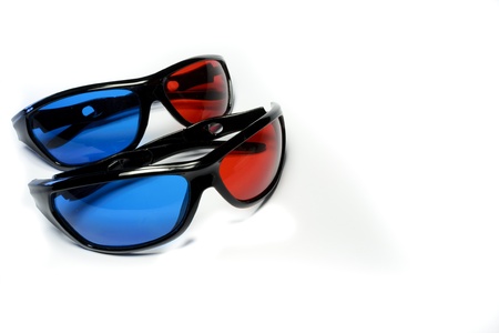 Red-blue glasses to see the stereo moviesの写真素材
