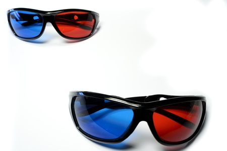 Red-blue glasses to see the stereo moviesの写真素材