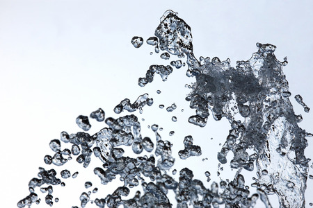drops of the fountain in the skyの写真素材