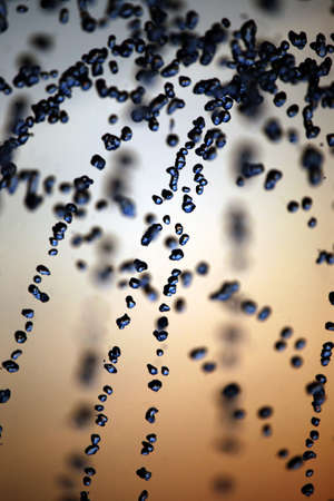 drops of the fountain in the sky