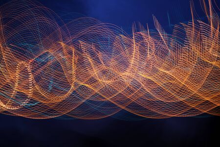 abstract night light wave line