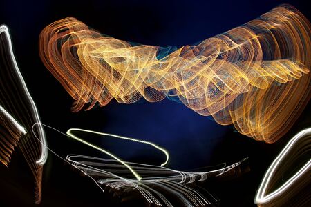 abstract night light wave line