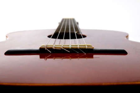 the fragment of classical guitar closeupの写真素材