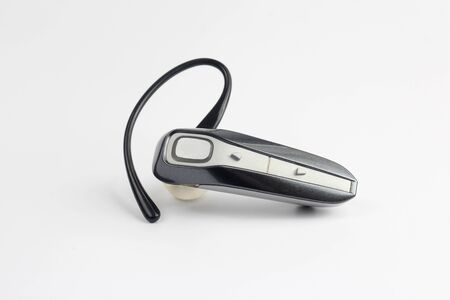 earpod closeup on white backgroundの写真素材