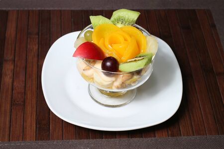 the vitamin dessert of fruit and nutsの写真素材