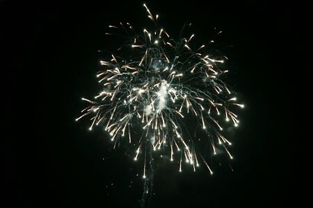 colorful fireworks in the night skyの写真素材