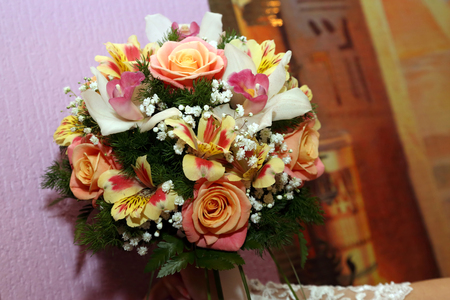 wedding bouquet the brideの写真素材