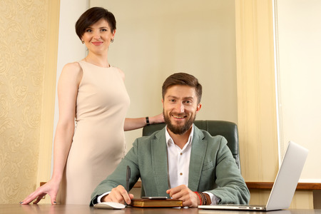 business partners in your officeの写真素材