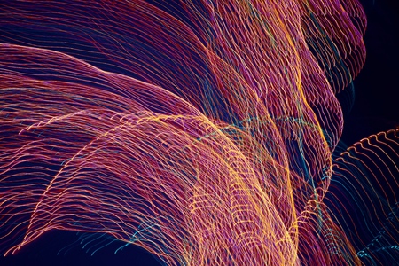 abstract night light wave line