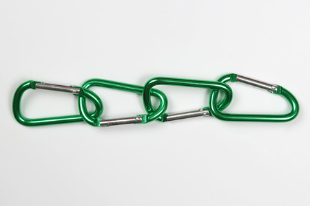 much bonded to each other aluminum carabinersの写真素材
