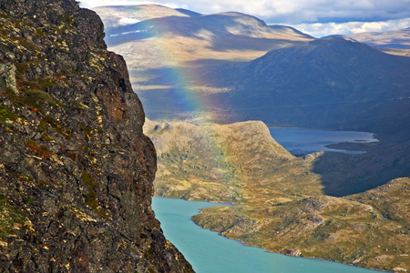 Mountain lake view. Jotunheimen National Park. Norwayの写真素材