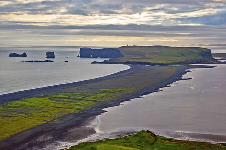 View of the cliffs of Dyrholaey in Iceland