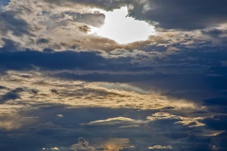 the expressive contrast of the clouds in the sky