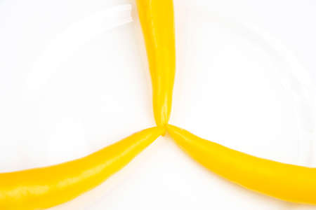 yellow hot chili. Pepper. Vegetable vitamin food.の写真素材
