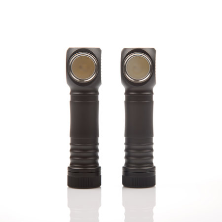 different lanterns flashlight on a white background. item for camping and household life.の写真素材