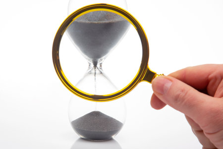 magnifying glass on a white background. optical searchの写真素材