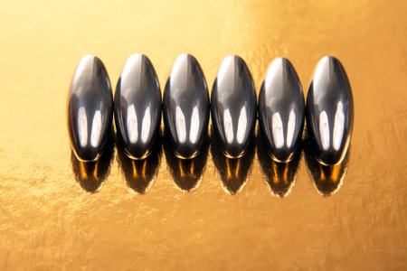 set of ferrite magnets. physical properties of the materialの写真素材