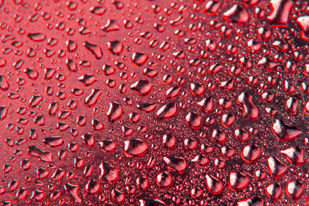 Drops of water on a colored background. abstract texture