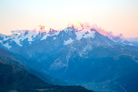 landscape view in mountainous terrain in Georgia