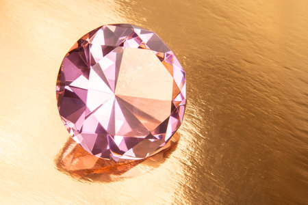 faceted large diamond. geometric object. luxury and wealth