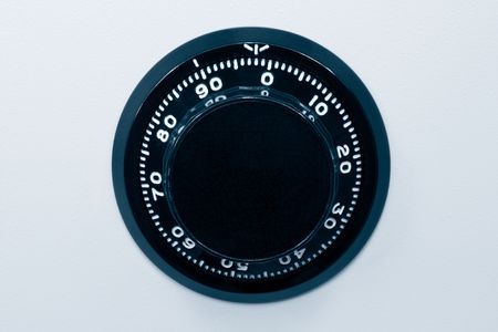 Front view of the combination safe lockの写真素材