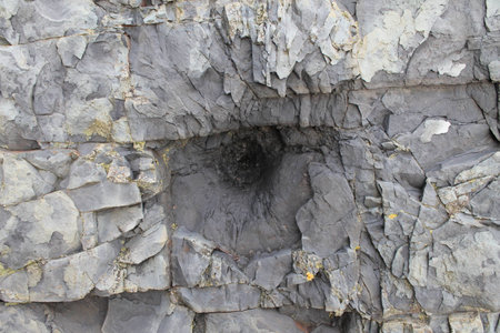 rock, stones, deepening in the rock, cracks, natural wild stone, gray, brown