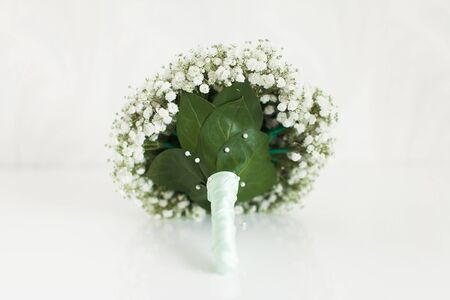 Bridal Bouquet and elegant tableの写真素材