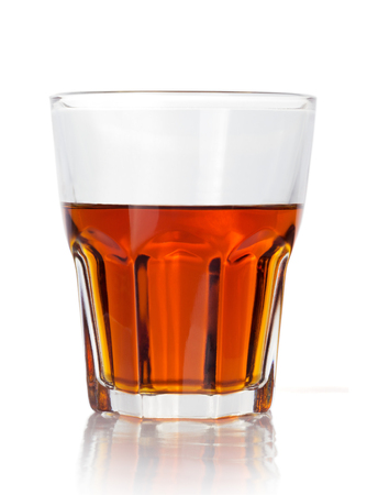half a glass of fragrant old whiskeyの写真素材