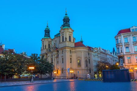 Church of St. Nicholas in the old town square. Prague, Czech Republicの写真素材