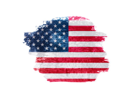 Grunge american flag background texture.の写真素材