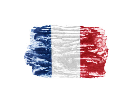 Brush stroke flag of France.の写真素材