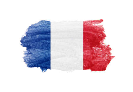 Brush stroke flag of France.の写真素材